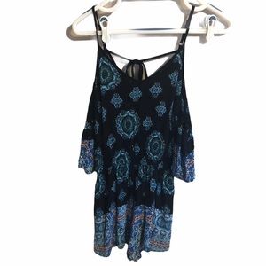 Black and Blue Romper